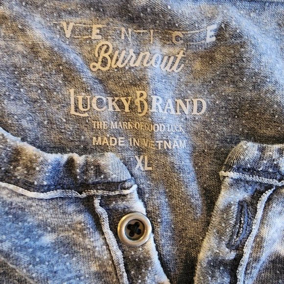 Lucky Brand Venice Burnout Henley Tshirt - Picture 2 of 2